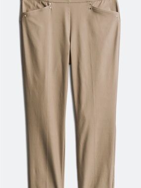 Violets & Roses Emmy Rivet Pull On Pant— Taupe